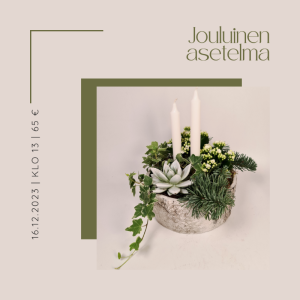 Jouluinen asetelma - kurssi
